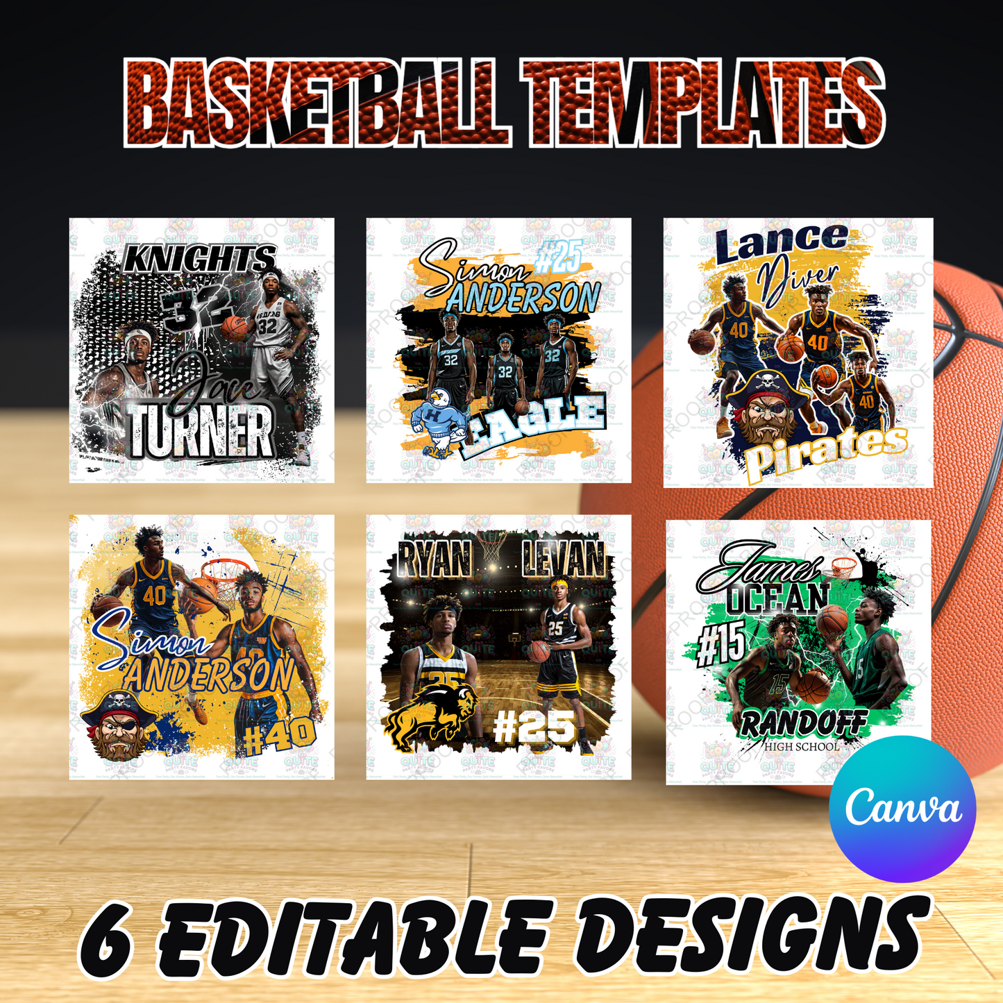 Basketball Editable Template Bundle