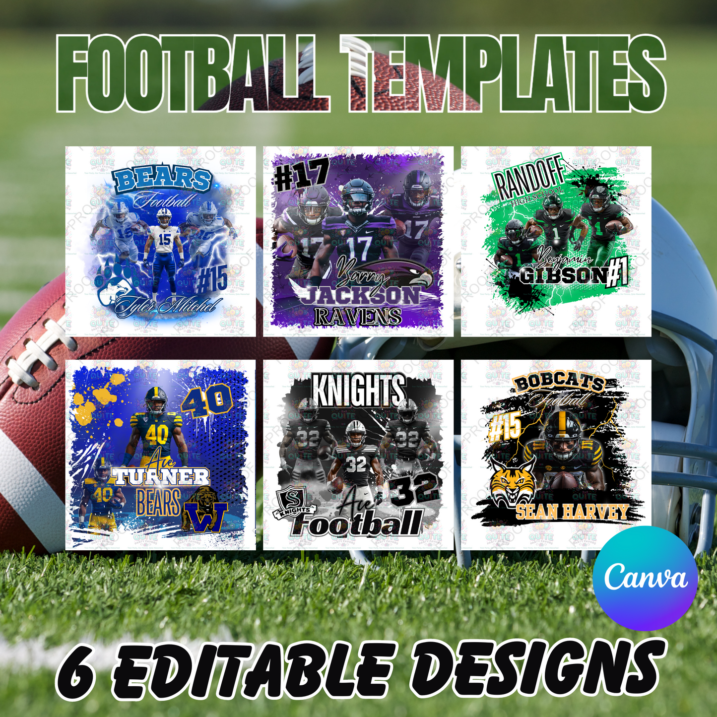 Football Editable Template Bundle