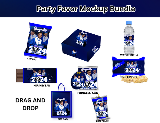 🎓 Blue Grad Party Favor Template: Celebrate in Style! 🎓