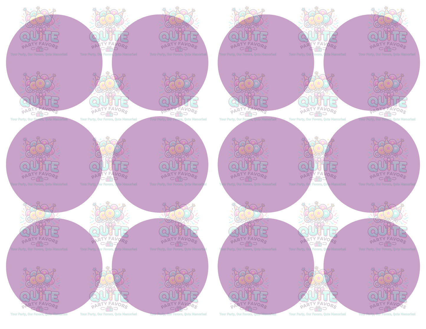 Circle Cupcake Toppers Templates