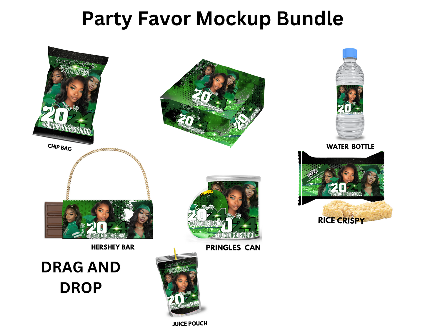 🎓 Green Grad Party Favor Template: Celebrate Your Achievement in Style! 🎓 Party Favor Template