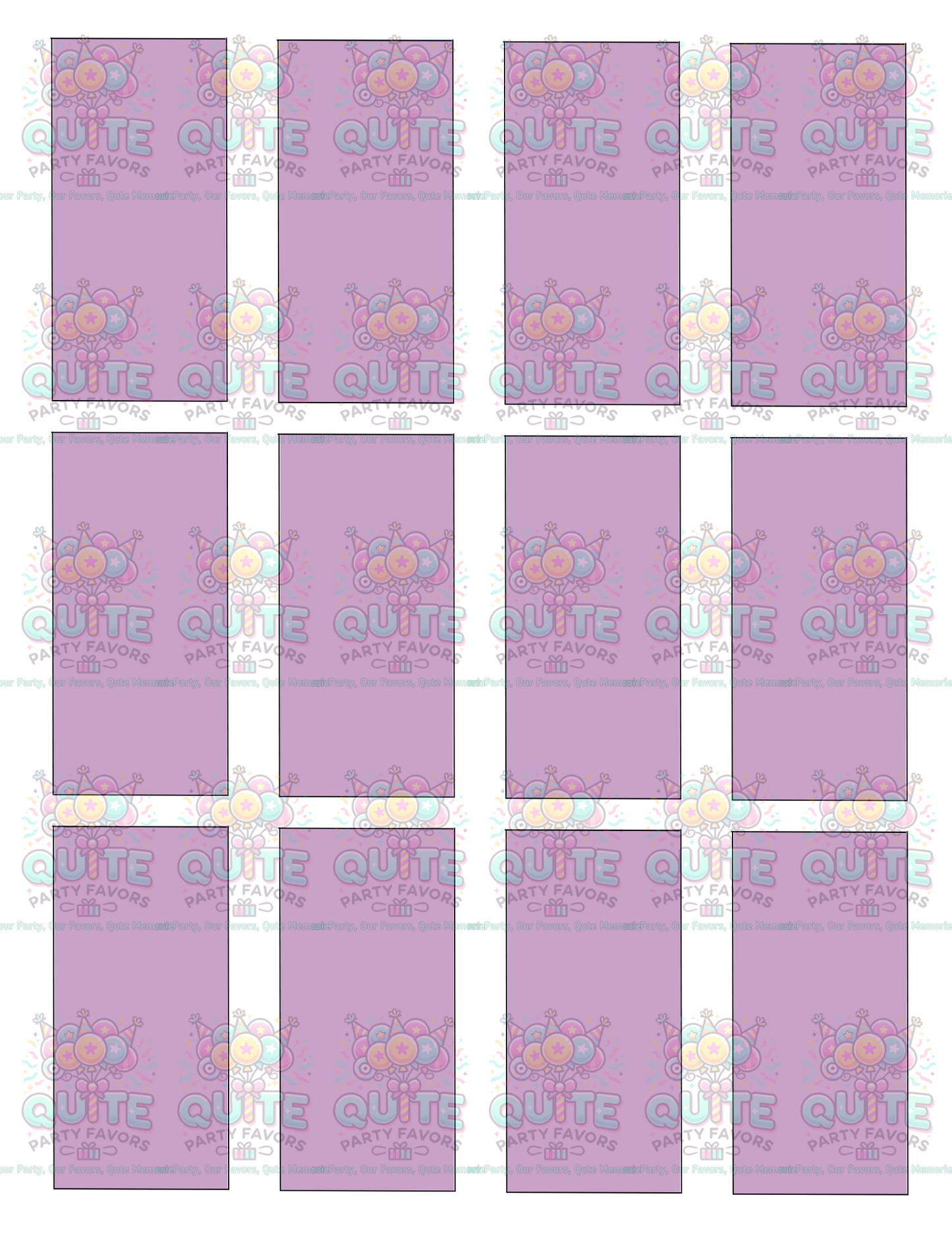 Mini Chocolate Wrapper Template