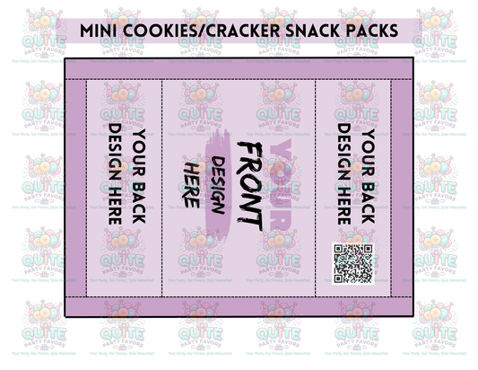 Mini Cookies/Cracker Snack Packs Template