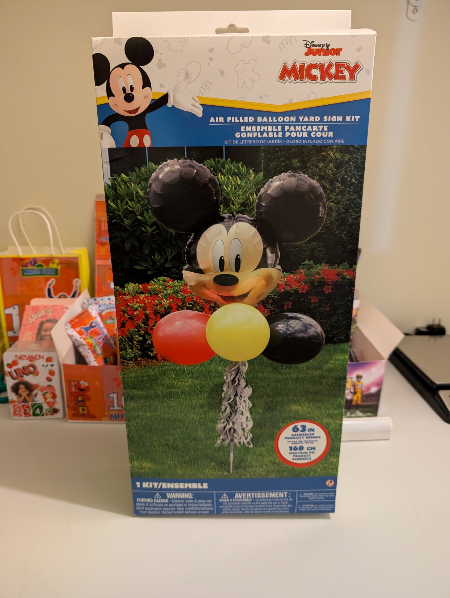 Mickey Mouse Multicolor Latex Balloon Yard Sign Kit