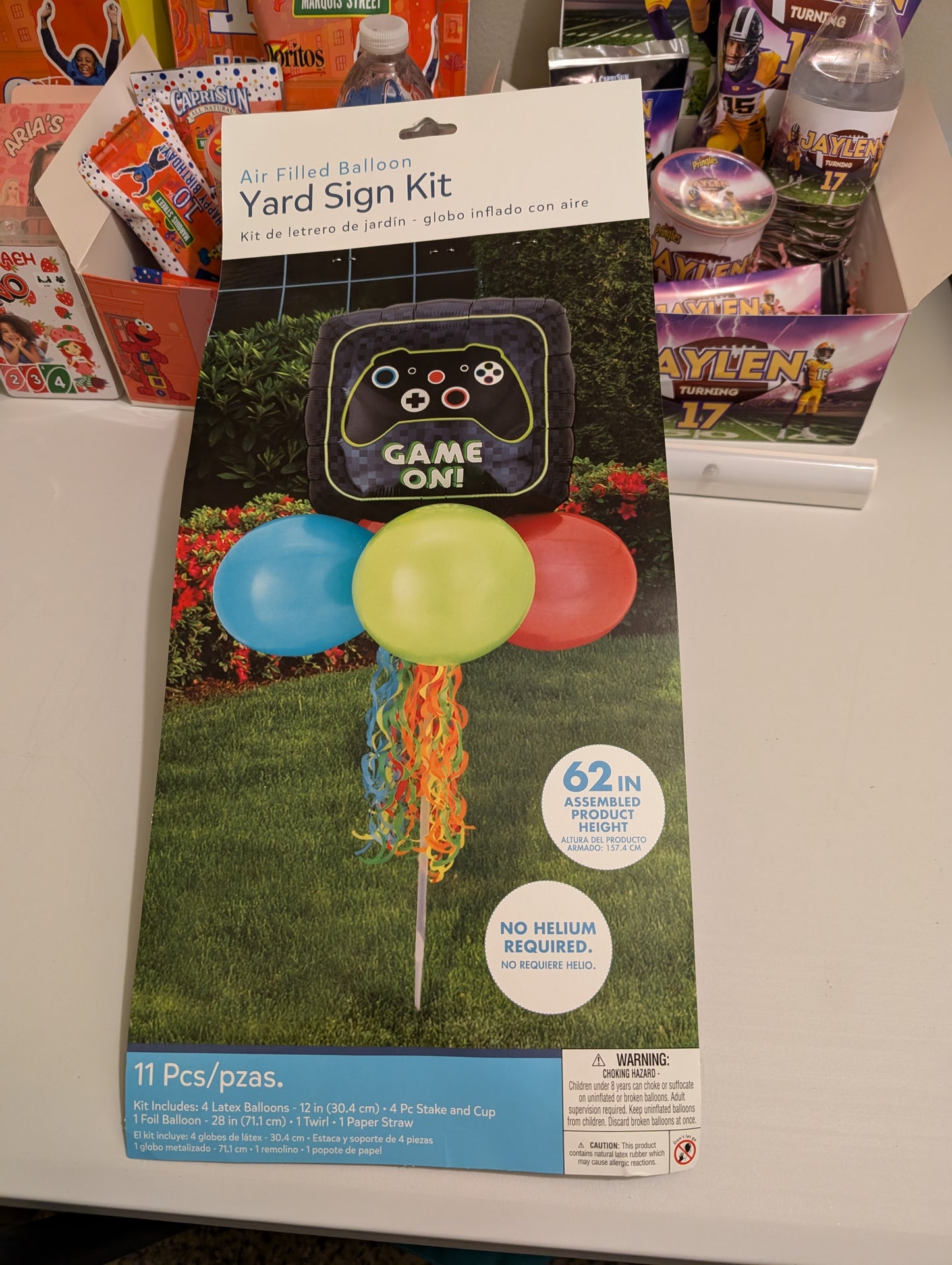 Game On Air Filled Balloon Yard Sign Kit