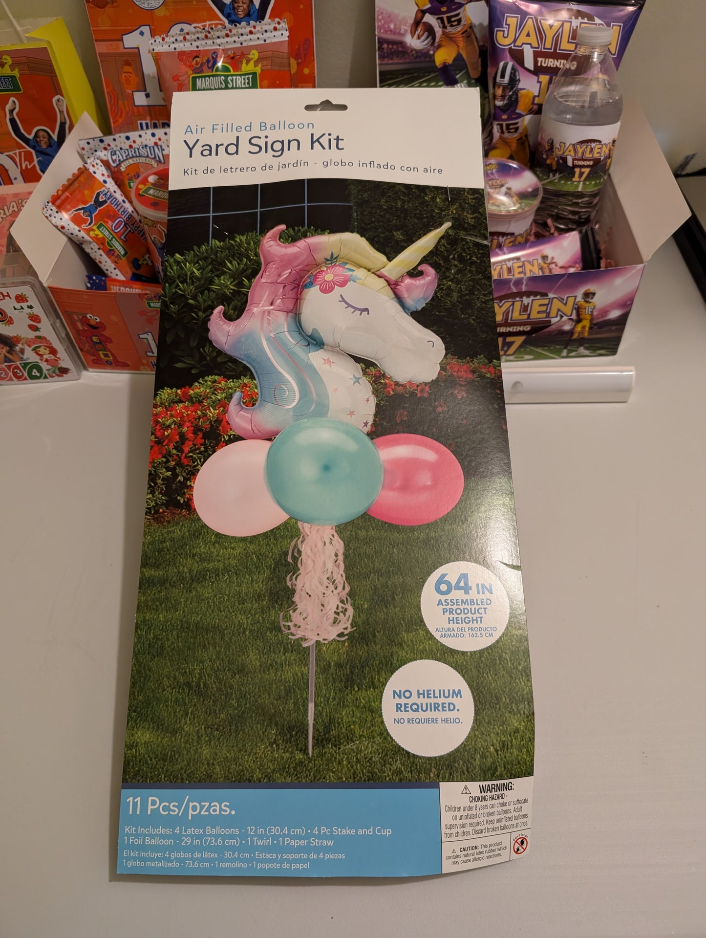 Unicorn Balloon Yard Sign