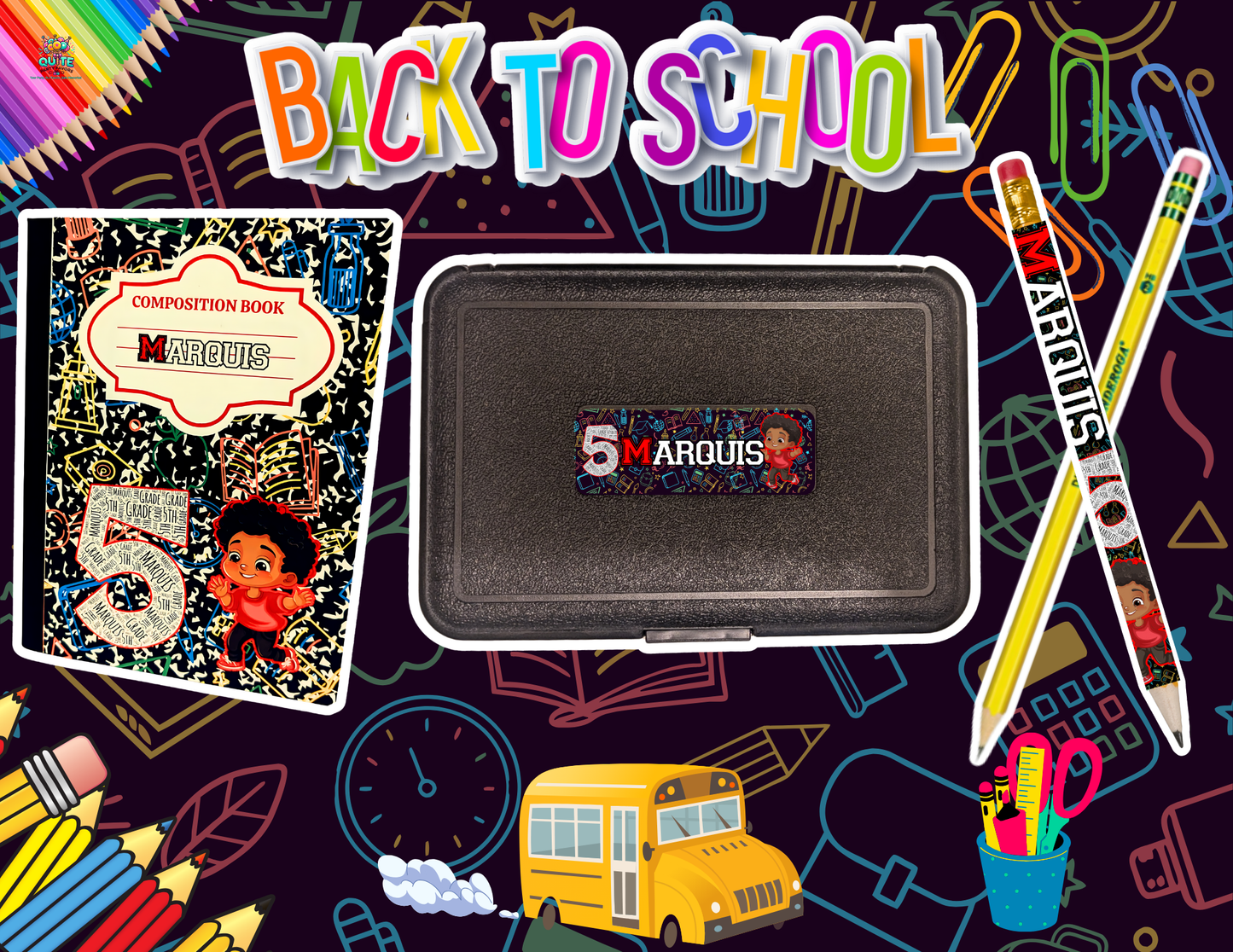 Pencil Wrap & School Box Templates