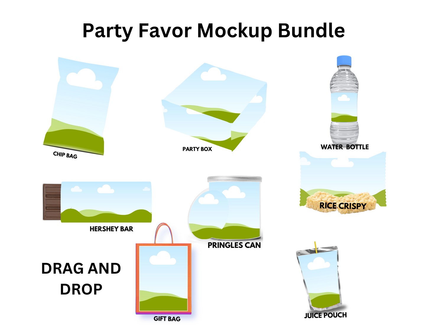 🎁 Party Favor Mock-ups: Elevate Your Celebrations with Stunning Designs! 🎁