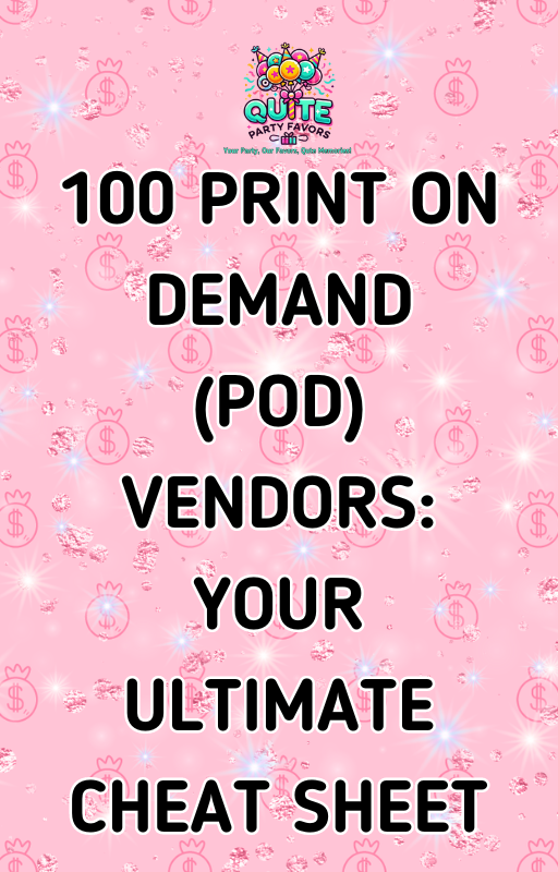 100 Print on Demand (POD) Vendors: Your Ultimate Cheat Sheet