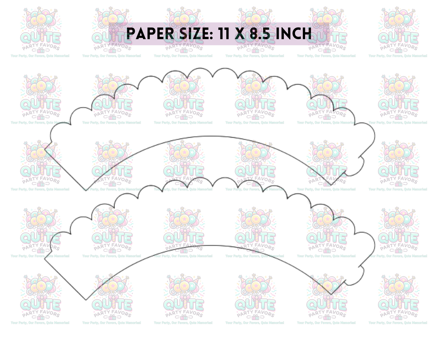 Scalloped Cupcake Wrapper Template