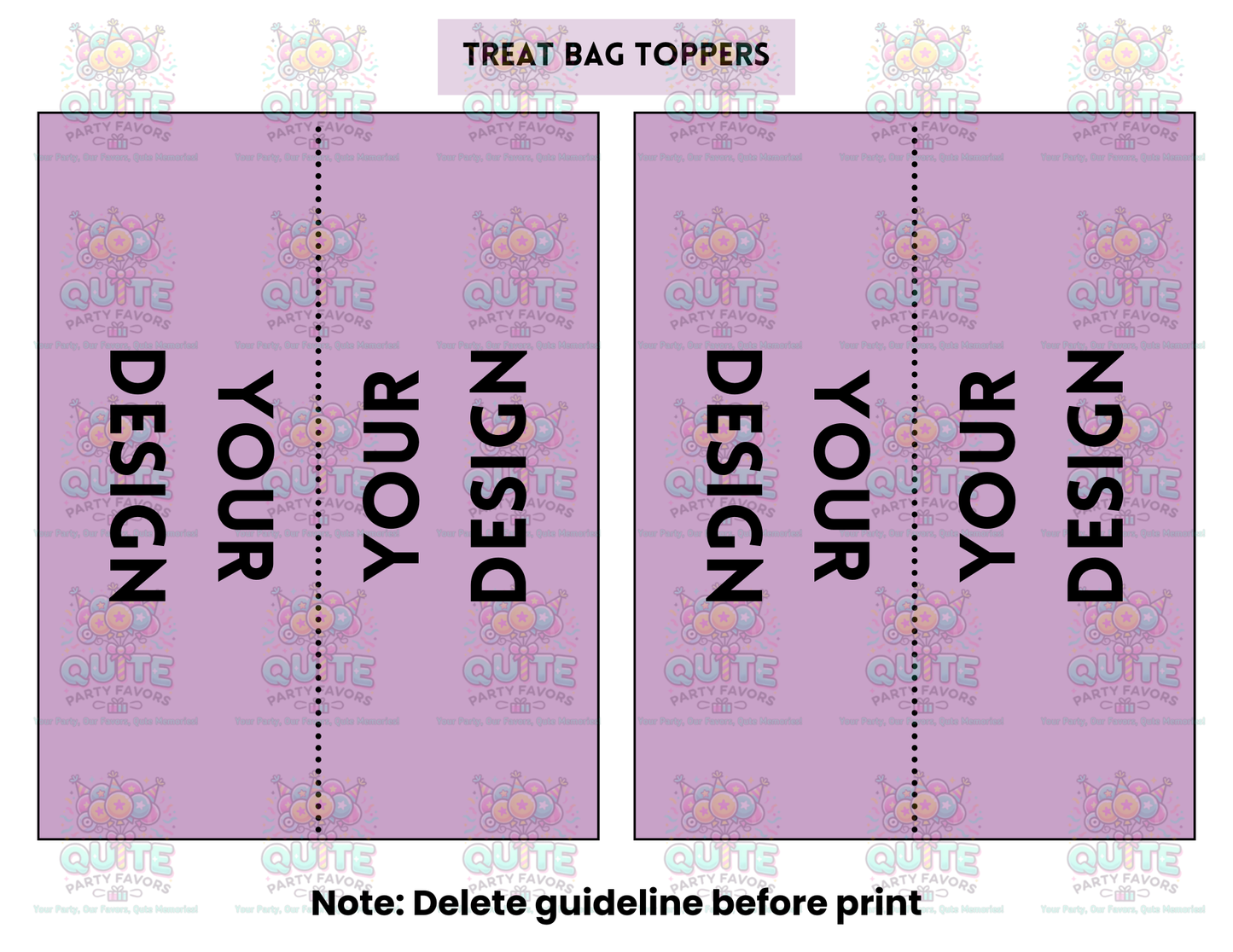 Treat Bag Toppers Template